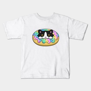 Cute Doughnut Cat Kids T-Shirt